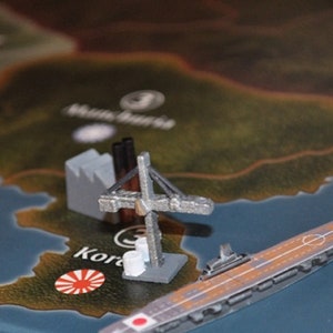 12x 3D gedruckter Schiffshof Kranich für Axis & Allies Brettspiele
