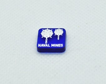 10pc Naval Mine Marker (13mm) with White Acrylic In-Fill