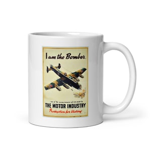 WW2 Propaganda Poster White glossy mug