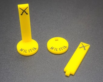 Militia ID with Stand Acrylic Marker (x5)