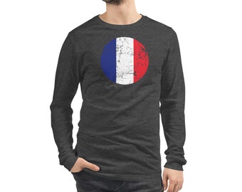 T-shirt unisexe à manches longues et cocarde française WW1 homme