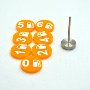 24pc Bundle, (14) Fuel Range Markers w/ (10) Magnetic Stands, 3 Height Options