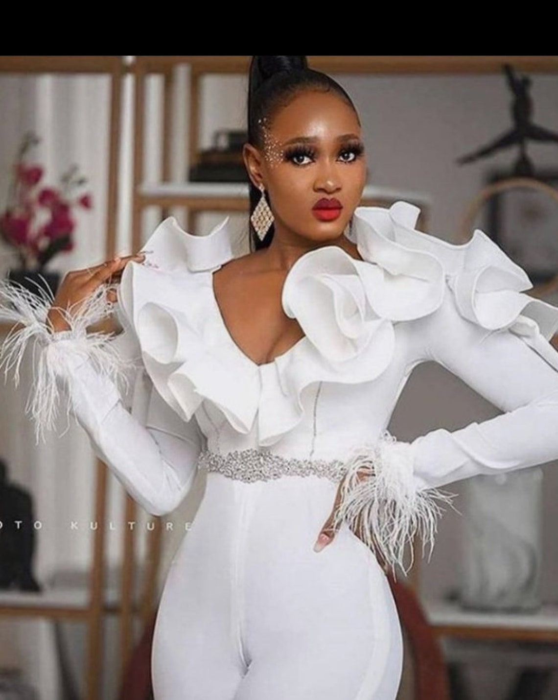 Civil Wedding Jumpsuit, White Jumpsuit, Prom Jumpsuit, Bridal Shower Jumpsuit, Birthday Jumpsuit