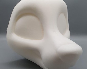 Toony slim canine dog cosplay foam fursuit head base | wolf fox