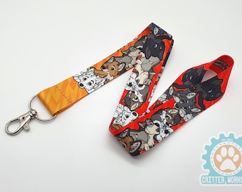 Wolf furry lanyard