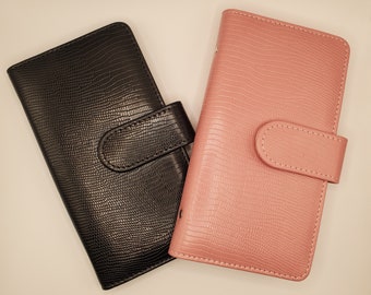 Black or Pink Slim Cash Stuffing Wallet Savings Budget Wallet Sleek Beautiful Personalized No Ring Wallet Super Slim to Fit Into Your Purse