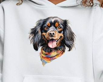 Kids Hoodie | Cute Spaniel in Bandanna Sweatshirt | Children's Pullover with Adorable Dog | Perfect Christmas Gift for your Loved One!