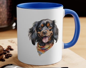Coffee Mug | Spaniel wearing a Scarf for the Holidays | Ceramic 11oz | Perfect Holiday or Christmas Gift for Teachers, Friends, and Family!