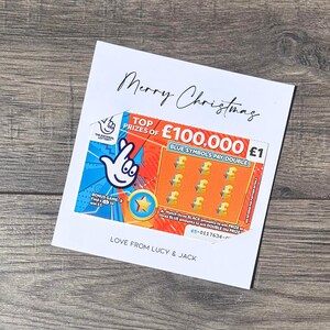 Porte-cartes de Noël personnalisé à gratter
