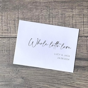 Personalised Scratch Card Envelope / Personalised Scratch Card Holder / Wedding Scratch Card Favour