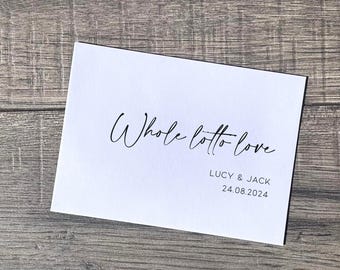 Personalised Scratch Card Envelope / Personalised Scratch Card Holder / Wedding Scratch Card Favour