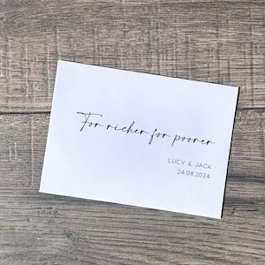 Personalised Scratch Card Envelope / Personalised Scratch Card Holder / Wedding Scratch Card Favour