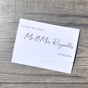 Personalised Scratch Card Holder / Wedding Scratch Card Favour