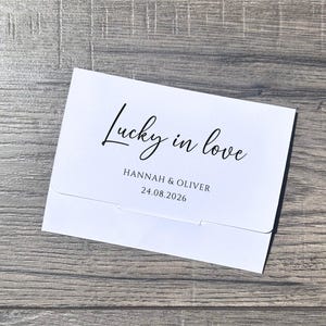 Personalised Scratch Card Holder / Wedding Scratch Card Favour
