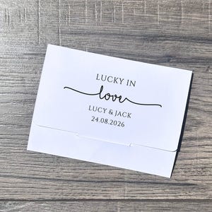 Personalised Scratch Card Holder / Wedding Scratch card Favour