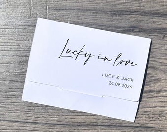 Personalised Scratch Card Holder / Wedding Favour Scratch Card