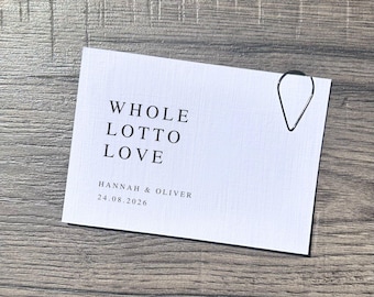 Personalised Scratch Card Wedding Favour / Scratch Card Holder