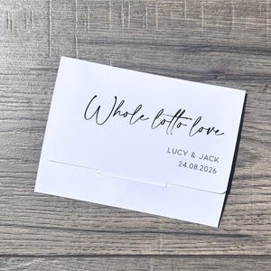 Personalised Scratch Card Holder / Wedding Scratch Card Favour