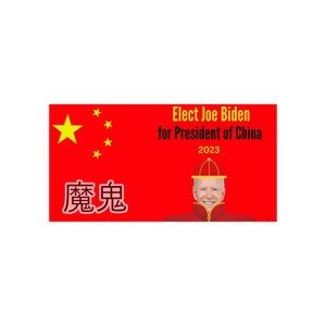 Joe Biden Präsident von China lustiger Autoaufkleber
