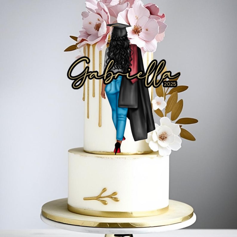 Custom Graduate Cake Topper | Class of 2025 Personalized Graduation ...