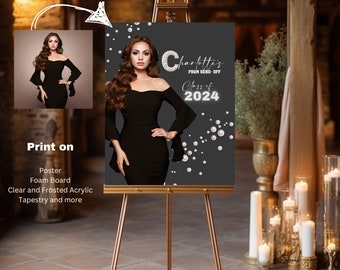 Prom Send Off Party Welcome Sign Template,| Printable Signs Prom Night Event | Prom Party Banner for Decor, Customizable Prom Decor Tapestry