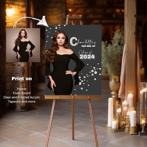 Prom Send Off Party Welcome Sign Template,| Printable Signs Prom Night Event | Prom Party Banner for Decor, Customizable Prom Decor Tapestry