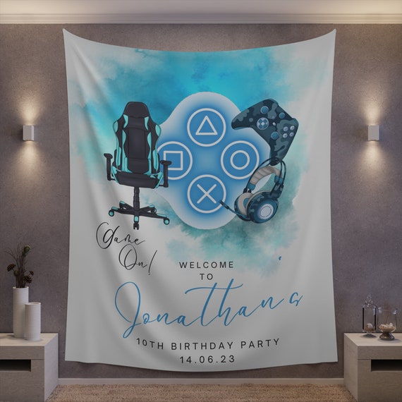 Editable Video Game Party Welcome Sign, Gaming Birthday Welcome Banner, Welcome to Gaming Party Tapestry, Gaming Printable, #BGI