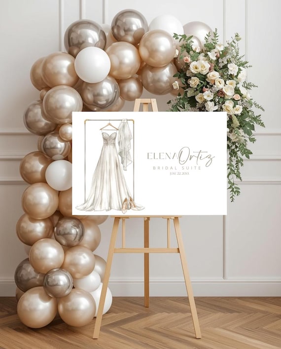 Bridal Suite Getting Ready Room Decor | Bride & Bridesmaids Wedding Day Sign | Wedding Morning Suite Decor