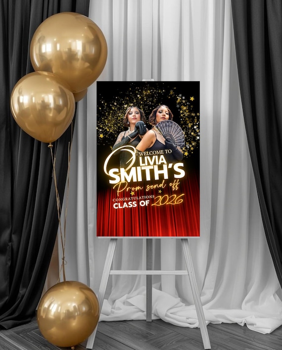Harlem Nights Prom Send Off Welcome Sign, Gatsby Theme Prom Backdrop, Roaring 20s Graduation Party Poster, Black Gold Photo Entrance Sign