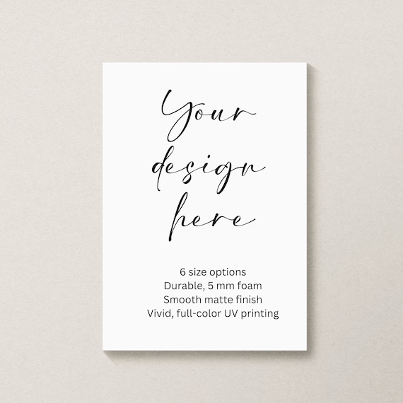 Custom Foam Board Event Signs: Personalized Wedding, Birthday, Bridal Shower Decor | Foam Board Print Service