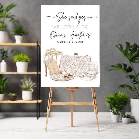 Tying The Knot Welcome Sign, Bride To Be Banner, Bridal Shower Printable Template, She Said Yes Custom Signs, Instant Download