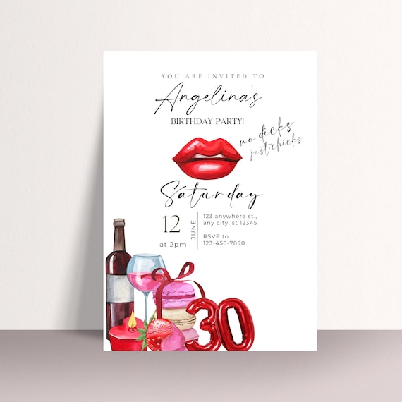 Ladies Night Invitation Template - Girls Night, Galentine's Day, Bachelorette Party, Girls Night In Birthday, Chic Birthday Party Invite
