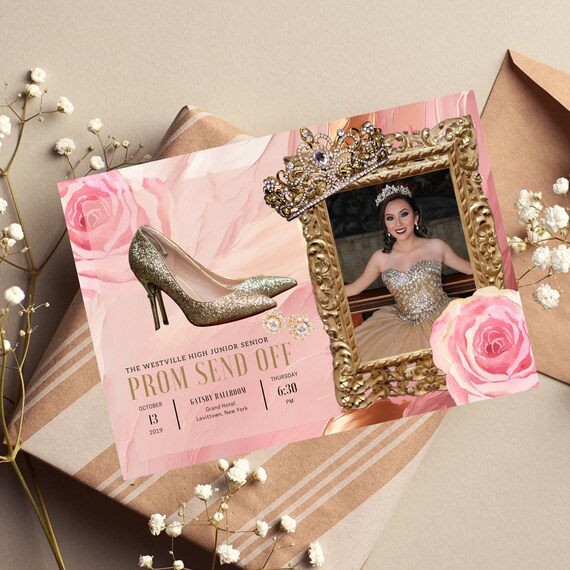 Prom Send Off Party Invitation, Prom Printable Invitation, Prom Night Event Template, Prom Party Invite, Print and Digital, #PPPG