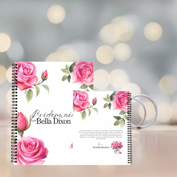 Custom Bridesmaid Journal & Planner - Personalized Maid of Honor Notebook - Bridesmaid Proposal Wedding Party Gifts
