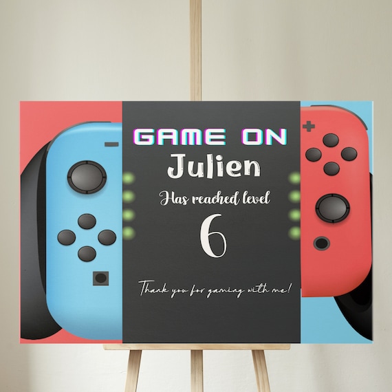 Video Game Welcome Party Banner, Video Gamer Party Signs, Video Game Birthday Theme, Gamer Tapestry Backdrop, #PGCB