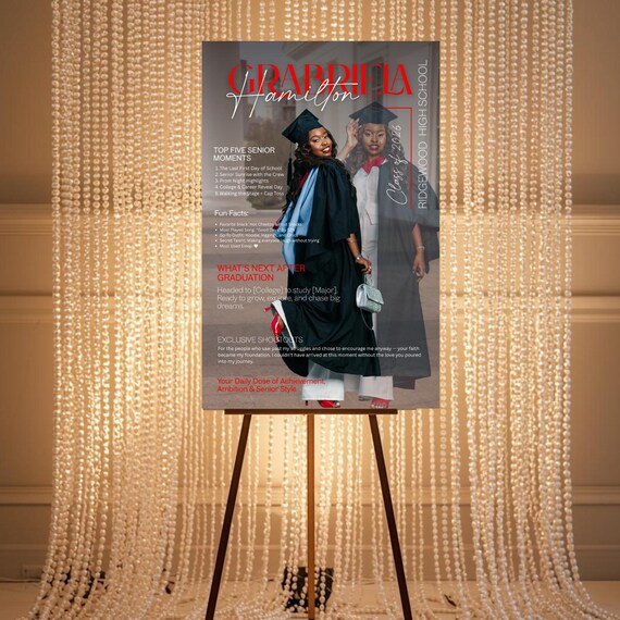 Graduation Magazine Cover Welcome Sign – DIGITAL DOWNLOAD – Senior Spotlight