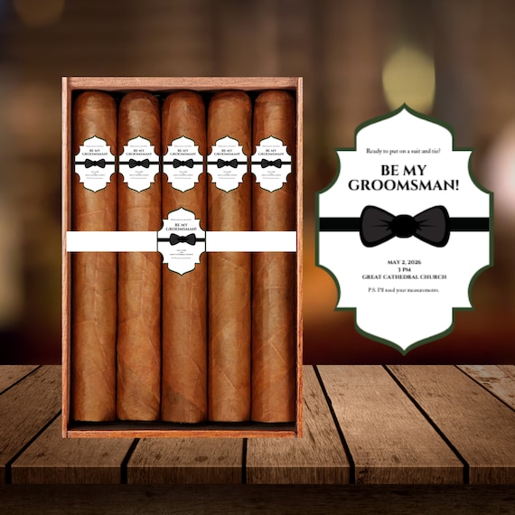 Wedding Cigar Bands for Groomsmen, Best Man Proposal, Cigar Labels for Wedding Day, Cigar Proposal, Personalized Groomsmen Gift