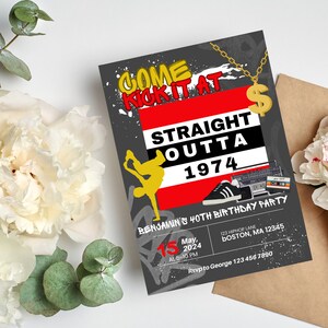 Adult Hip Hop Birthday Invitation, Editable, Invitation for Men, Hip ...
