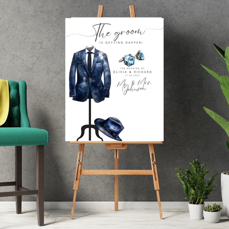 Groom Wedding Suite Welcome Sign, Groomsmen Dressing Room Banner ...