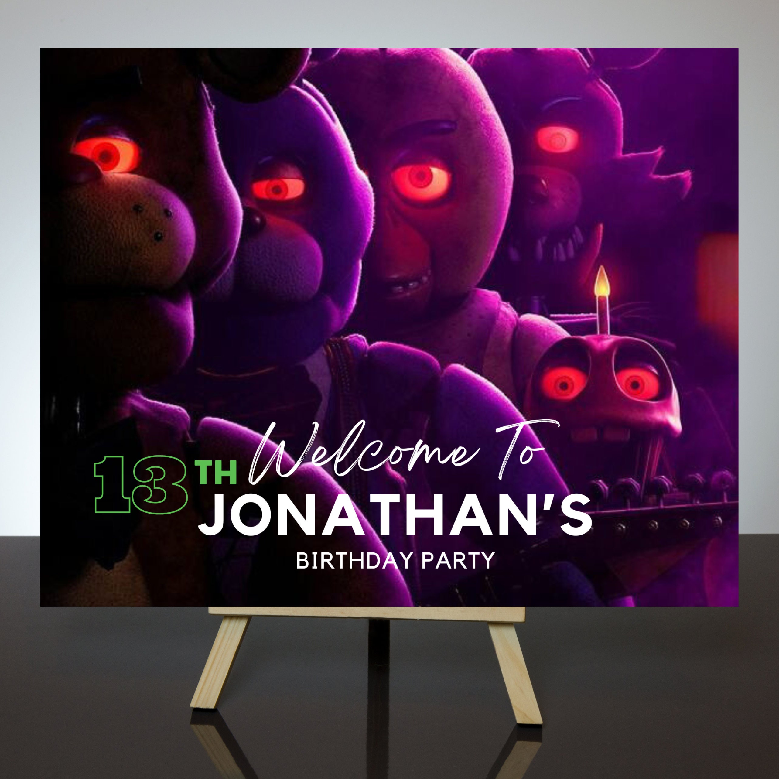 Five Nights at Freddy's Happy Birthday Sign - FNAF Birthday Banner - 5  Nights Freddy's Party - 5 Nights Freddy's Video Game Party 100817