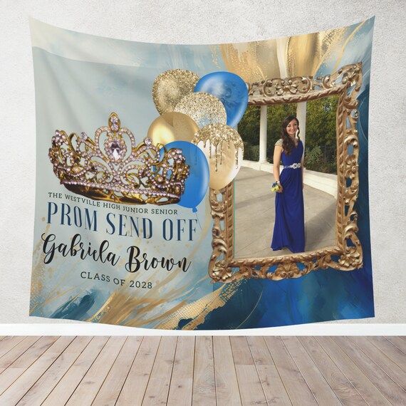 Prom Send Off Party Welcome Sign, Prom Printable Signs, Prom Night Event Tapestry, Prom Party Banner, Print and Digital, #PPBG