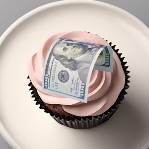 Edible Money Cake Topper & Cupcake Toppers | Dollar Bills Birthday Cake ...