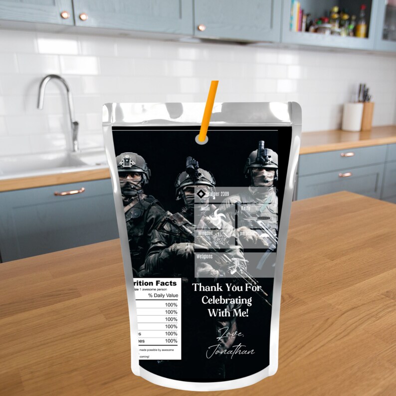 Video Game Party Juice Box Labels, Gamer Caprisun Label, Gaming ...