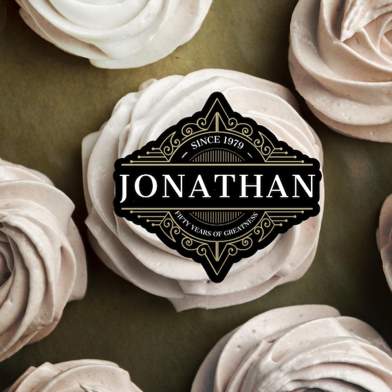 Edible Whiskey Label Cupcake Topper | Aged To Perfection Cake Decor | Milestone Birthday Topper for Gentlemen | Custom Whiskey-Themed Party
