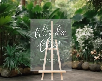Personalized 3D Acrylic Wedding Welcome Sign, Custom Signage Wedding Decor, Welcome Sign Wedding Reception, Handcrafted Wedding Sign