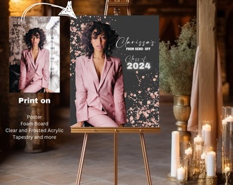 Prom Send Off Party Welcome Sign Template,| Printable Signs Prom Night Event | Prom Party Banner for Decor, Customizable Prom Decor Tapestry