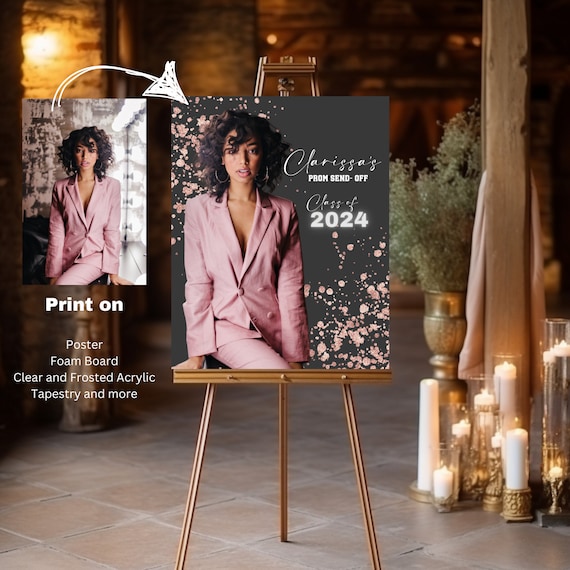 Prom Send Off Party Welcome Sign Template,| Printable Signs Prom Night Event | Prom Party Banner for Decor, Customizable Prom Decor Tapestry