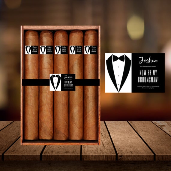 Wedding Cigar Bands for Groomsmen, Best Man Proposal, Cigar Labels for Wedding Day, Cigar Proposal, Personalized Groomsmen Gift