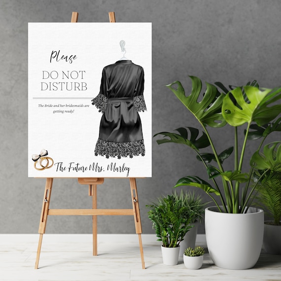 Bridal Suite Please Do Not Disturb Wedding Sign, The Bride is Getting Ready Banner, Brides Dressing Room Signs, Personalized Banners, #WBS