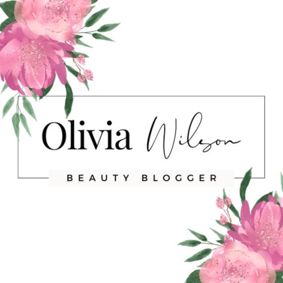Custom Logo, Floral Logo, Flower Logo, Minimalist Logo, Rose Logo,  Watercolor Logo, Business Logo, Premade Logo, Instant Download